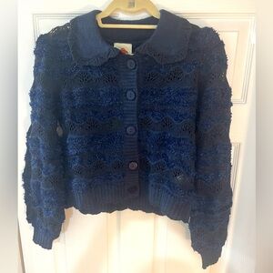 NWT FARM RIO NAVY BLUE CARDIGAN